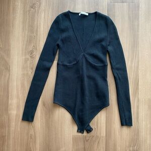 Abercrombie & Fitch Black V-Neck Bodysuit